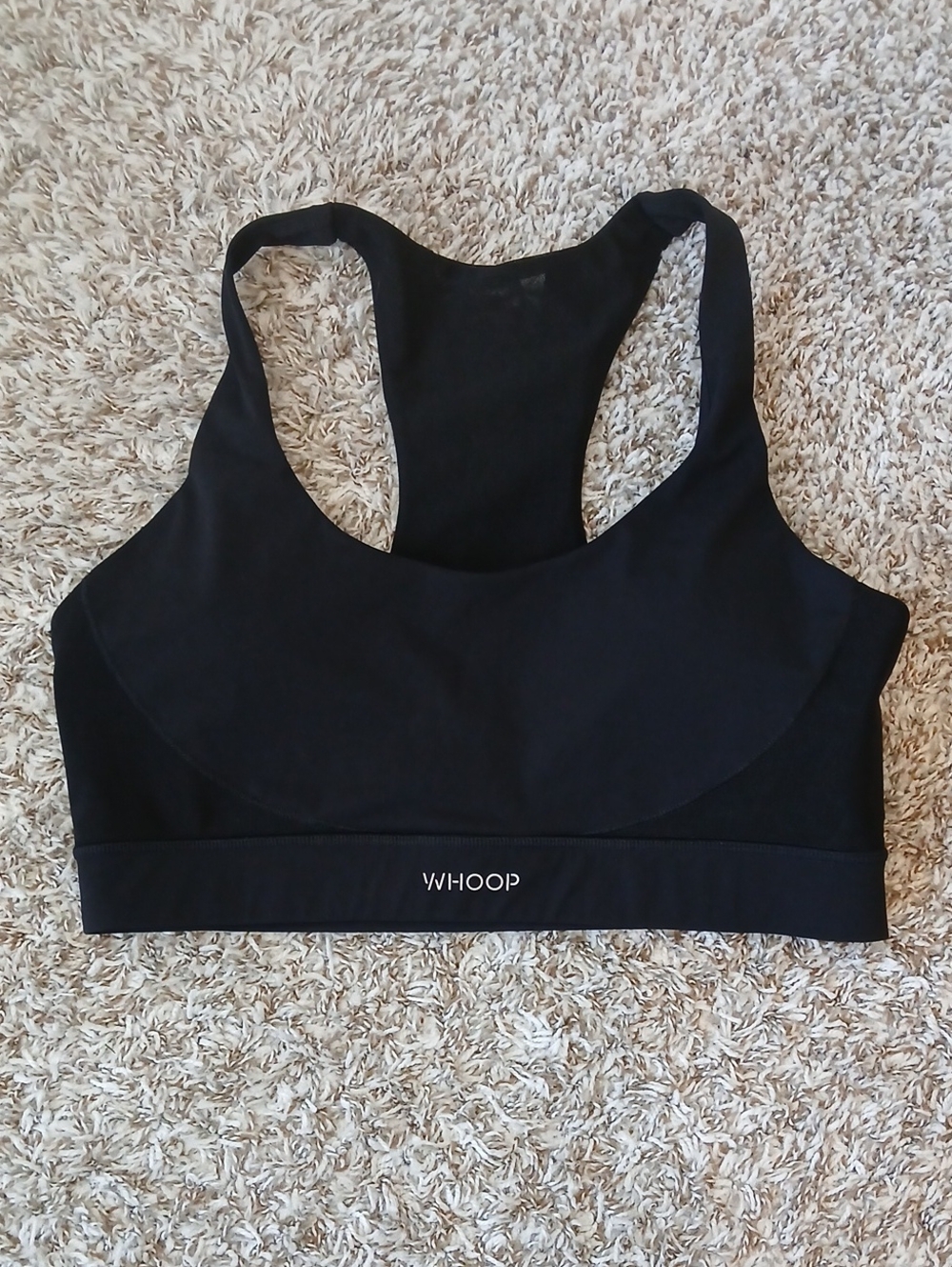 Whoop 4.0 Padded Black Racerback Sports Bra